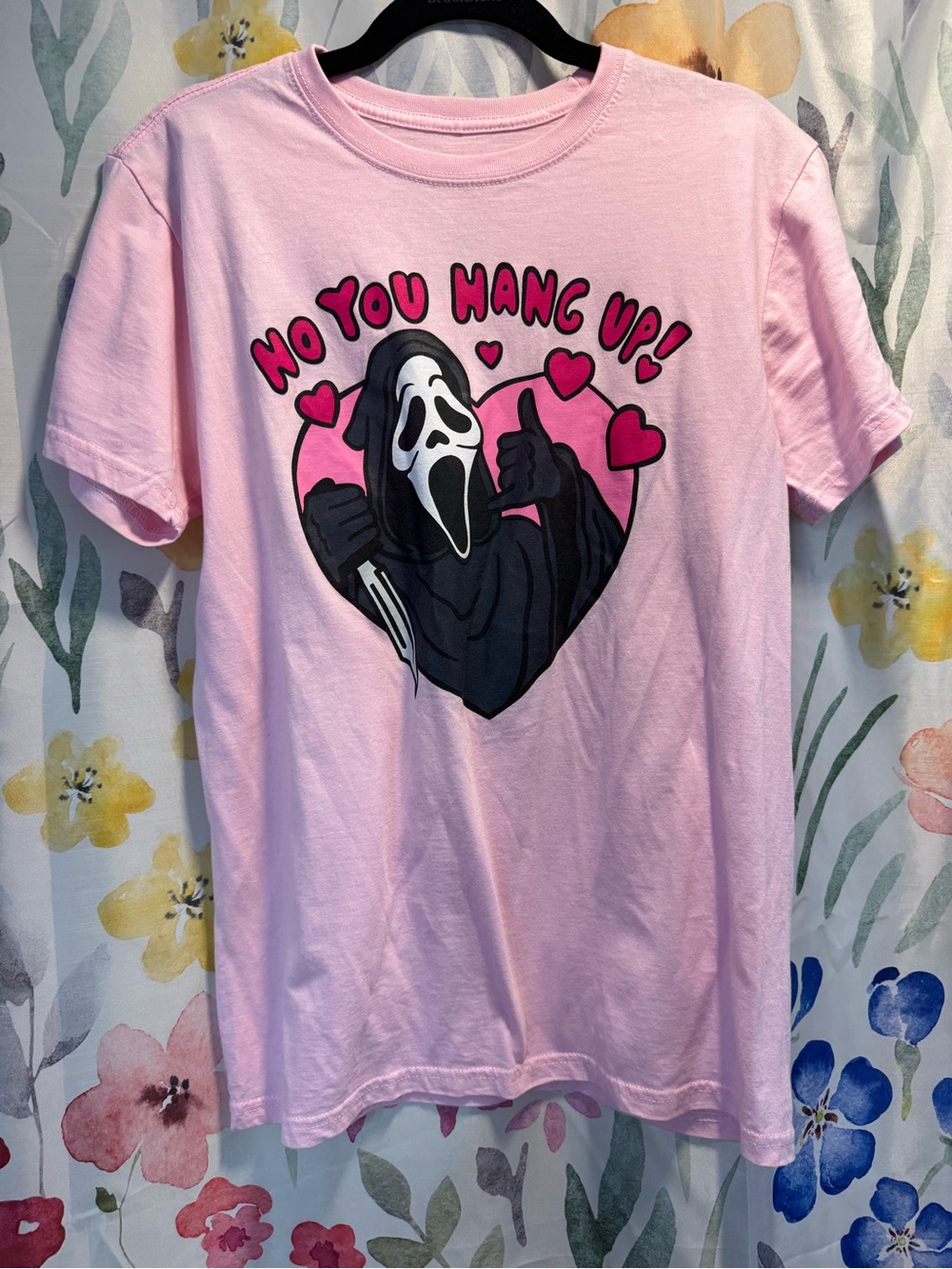 No You Hang Up! Graphic Tee - Pink
